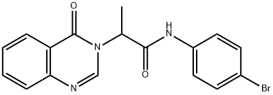 N-(4-bromophenyl)-2-(4-oxo-3(4H)-quinazolinyl)propanamide Struktur