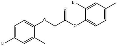 2-bromo-4-methylphenyl (4-chloro-2-methylphenoxy)acetate Struktur