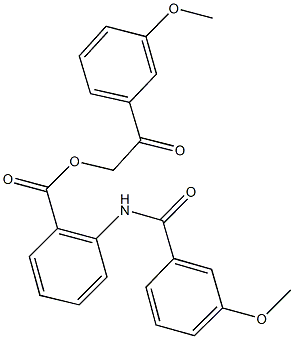 2-(3-methoxyphenyl)-2-oxoethyl 2-[(3-methoxybenzoyl)amino]benzoate Struktur