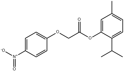 2-isopropyl-5-methylphenyl {4-nitrophenoxy}acetate Struktur