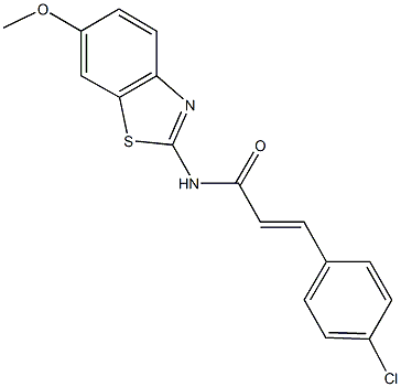 3-(4-chlorophenyl)-N-(6-methoxy-1,3-benzothiazol-2-yl)acrylamide Struktur