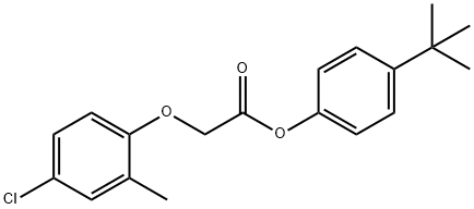 4-tert-butylphenyl (4-chloro-2-methylphenoxy)acetate Struktur