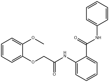 2-{[(2-methoxyphenoxy)acetyl]amino}-N-phenylbenzamide Struktur