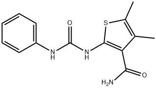 2-[(anilinocarbonyl)amino]-4,5-dimethyl-3-thiophenecarboxamide Struktur