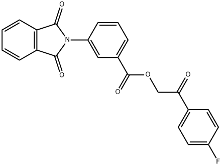 2-(4-fluorophenyl)-2-oxoethyl 3-(1,3-dioxo-1,3-dihydro-2H-isoindol-2-yl)benzoate Struktur