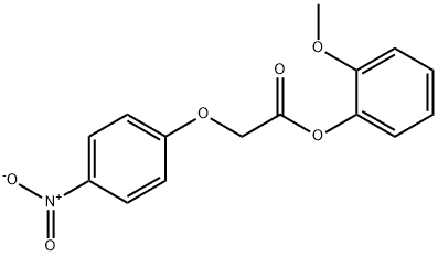 2-methoxyphenyl {4-nitrophenoxy}acetate Struktur