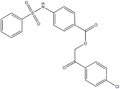 2-(4-chlorophenyl)-2-oxoethyl 4-[(phenylsulfonyl)amino]benzoate Struktur