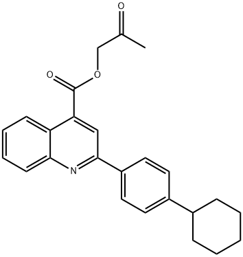 2-oxopropyl 2-(4-cyclohexylphenyl)-4-quinolinecarboxylate Struktur