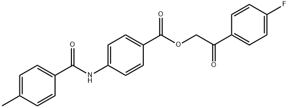 2-(4-fluorophenyl)-2-oxoethyl 4-[(4-methylbenzoyl)amino]benzoate Struktur