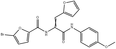 5-bromo-N-{2-(2-furyl)-1-[(4-methoxyanilino)carbonyl]vinyl}-2-furamide Struktur