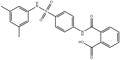 2-({4-[(3,5-dimethylanilino)sulfonyl]anilino}carbonyl)benzoic acid Struktur