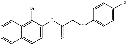 1-bromo-2-naphthyl (4-chlorophenoxy)acetate Struktur