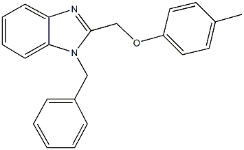 1-benzyl-2-[(4-methylphenoxy)methyl]-1H-benzimidazole Struktur