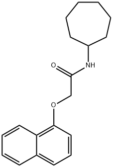 N-cycloheptyl-2-(1-naphthyloxy)acetamide Struktur