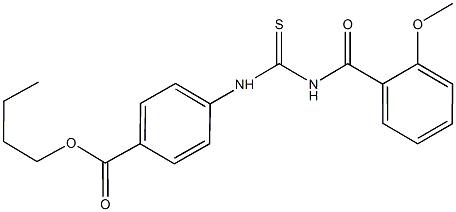 butyl 4-({[(2-methoxybenzoyl)amino]carbothioyl}amino)benzoate Struktur