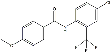 N-[4-chloro-2-(trifluoromethyl)phenyl]-4-methoxybenzamide Struktur