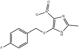 5-[(4-fluorobenzyl)sulfanyl]-4-nitro-2-methyl-1H-imidazole Struktur