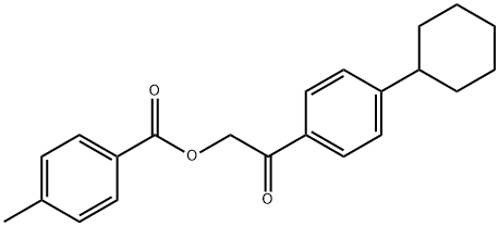 2-(4-cyclohexylphenyl)-2-oxoethyl 4-methylbenzoate Struktur