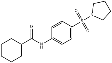 N-[4-(pyrrolidin-1-ylsulfonyl)phenyl]cyclohexanecarboxamide Struktur