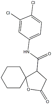 N-(3,4-dichlorophenyl)-2-oxo-1-oxaspiro[4.5]decane-4-carboxamide Struktur