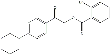 2-(4-cyclohexylphenyl)-2-oxoethyl 2-bromobenzoate Struktur