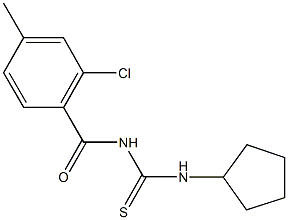 N-(2-chloro-4-methylbenzoyl)-N'-cyclopentylthiourea Struktur