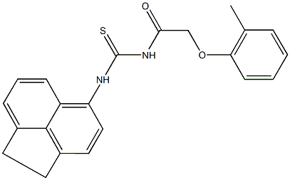 N-(1,2-dihydro-5-acenaphthylenyl)-N'-[(2-methylphenoxy)acetyl]thiourea Struktur