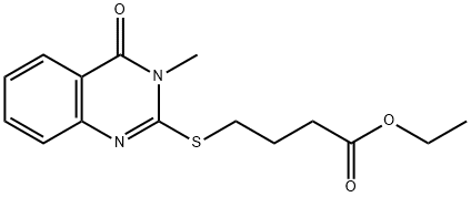 ethyl 4-[(3-methyl-4-oxo-3,4-dihydro-2-quinazolinyl)sulfanyl]butanoate Struktur