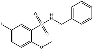 N-benzyl-5-iodo-2-methoxybenzenesulfonamide Struktur