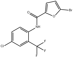 5-bromo-N-[4-chloro-2-(trifluoromethyl)phenyl]-2-furamide Struktur