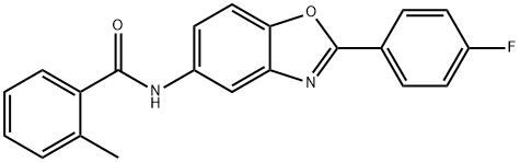 N-[2-(4-fluorophenyl)-1,3-benzoxazol-5-yl]-2-methylbenzamide Struktur