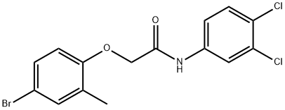 2-(4-bromo-2-methylphenoxy)-N-(3,4-dichlorophenyl)acetamide Struktur