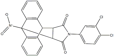 17-(3,4-dichlorophenyl)-1-[hydroxy(oxido)amino]-17-azapentacyclo[6.6.5.0~2,7~.0~9,14~.0~15,19~]nonadeca-2,4,6,9,11,13-hexaene-16,18-dione Struktur