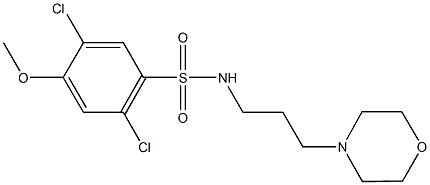 2,5-dichloro-4-methoxy-N-[3-(4-morpholinyl)propyl]benzenesulfonamide Struktur