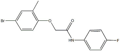 2-(4-bromo-2-methylphenoxy)-N-(4-fluorophenyl)acetamide Struktur