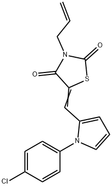 3-allyl-5-{[1-(4-chlorophenyl)-1H-pyrrol-2-yl]methylene}-1,3-thiazolidine-2,4-dione Struktur