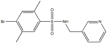 4-bromo-2,5-dimethyl-N-(3-pyridinylmethyl)benzenesulfonamide Struktur