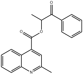 1-methyl-2-oxo-2-phenylethyl 2-methyl-4-quinolinecarboxylate Struktur