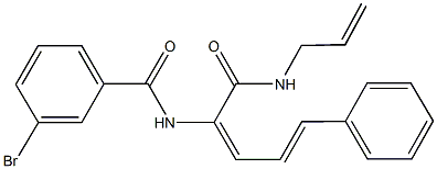 N-{1-[(allylamino)carbonyl]-4-phenyl-1,3-butadienyl}-3-bromobenzamide Struktur