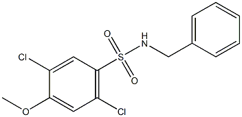 N-benzyl-2,5-dichloro-4-methoxybenzenesulfonamide Struktur