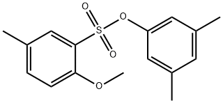 3,5-dimethylphenyl 2-methoxy-5-methylbenzenesulfonate Struktur