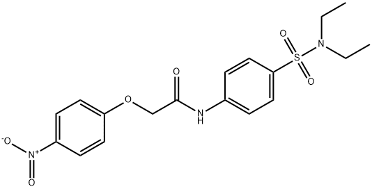 N-{4-[(diethylamino)sulfonyl]phenyl}-2-{4-nitrophenoxy}acetamide Struktur