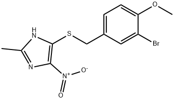 5-[(3-bromo-4-methoxybenzyl)sulfanyl]-4-nitro-2-methyl-1H-imidazole Struktur