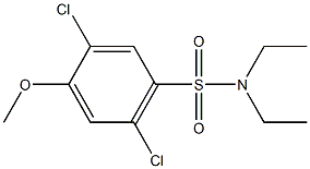 2,5-dichloro-N,N-diethyl-4-methoxybenzenesulfonamide Struktur