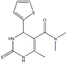 N,N,6-trimethyl-4-(2-thienyl)-2-thioxo-1,2,3,4-tetrahydro-5-pyrimidinecarboxamide Struktur