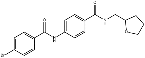 4-bromo-N-(4-{[(tetrahydro-2-furanylmethyl)amino]carbonyl}phenyl)benzamide Struktur