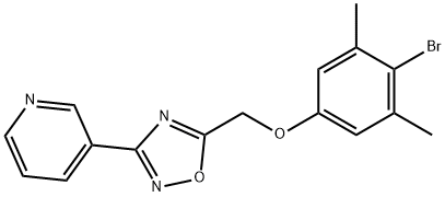 4-bromo-3,5-dimethylphenyl [3-(3-pyridinyl)-1,2,4-oxadiazol-5-yl]methyl ether Struktur