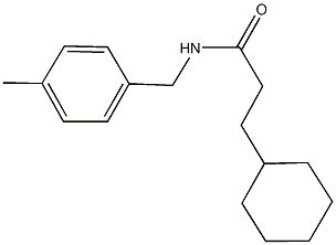 3-cyclohexyl-N-(4-methylbenzyl)propanamide Struktur