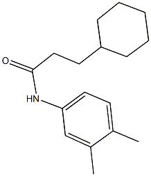 3-cyclohexyl-N-(3,4-dimethylphenyl)propanamide Struktur