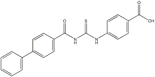 4-({[([1,1'-biphenyl]-4-ylcarbonyl)amino]carbothioyl}amino)benzoic acid Struktur